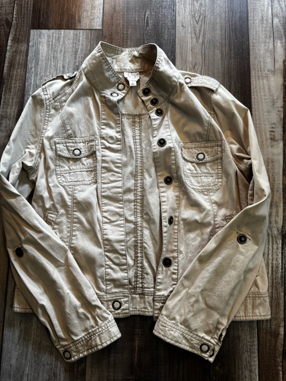 Dress Barn Beige Utility Jacket